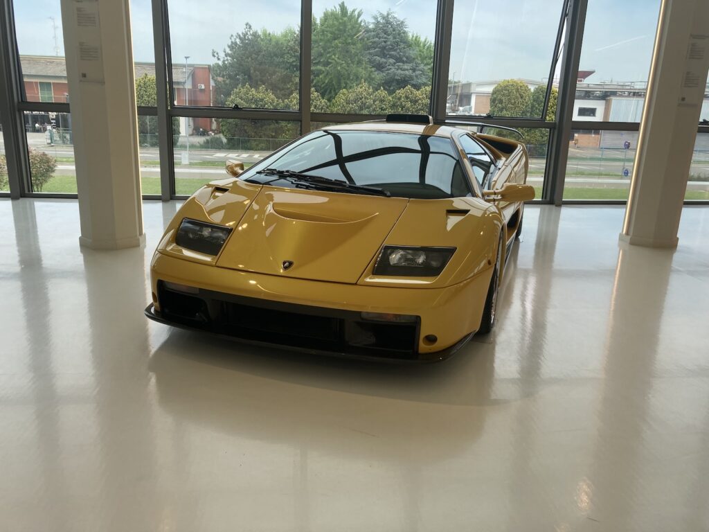Lamborghini Diablo GTR v muzeu Lamborghini v Itálii